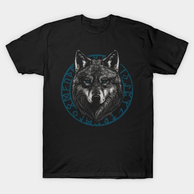 Nordic Wolf T-Shirt by LR_Collections